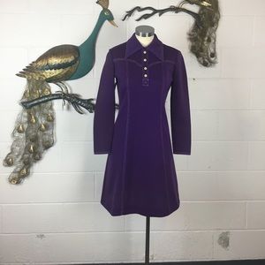 Vintage 1970’s Big Collar Mod Dress